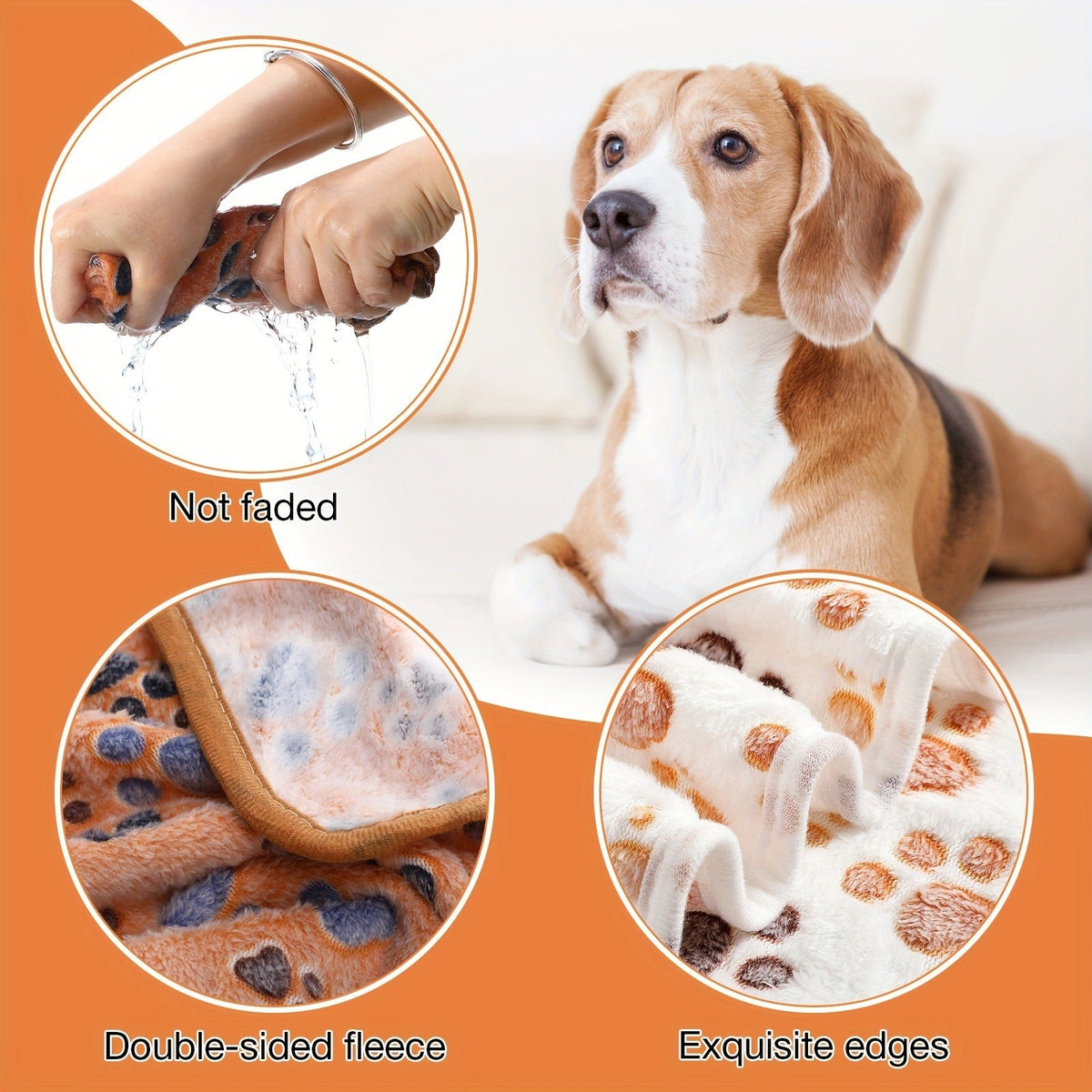 Pet Blanket Fleece 18 Pack Soft Warm Sleep Mat 23x16 Inch – Small Animal Blanket Bulk Set – Cute Paw Bone Star Heart Print Fluffy Bed Blanket for Dogs Cats - product image 5