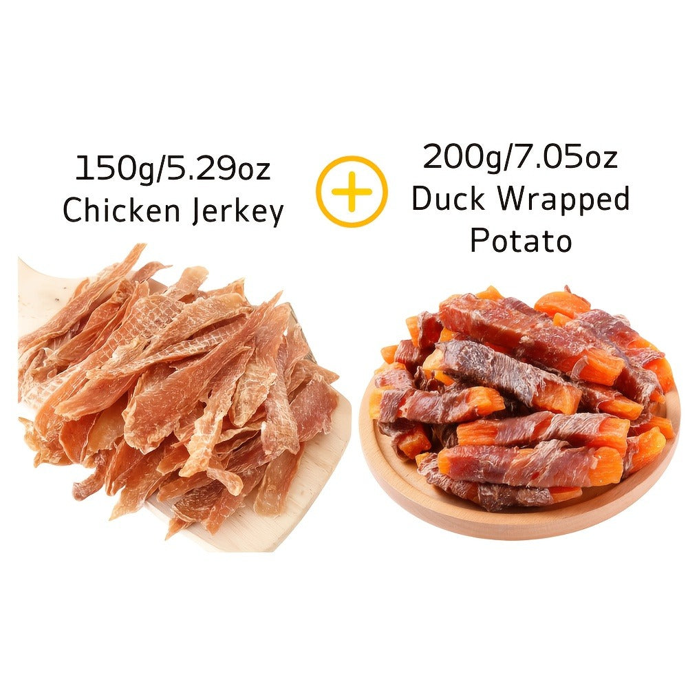 Dog Jerky Treats 400g Mixed Flavor Pack | Chicken & Duck Jerky, High Protein Low Fat, Long Lasting Chews, Digestible Training Reward Snacks for Small Medium - product image 6