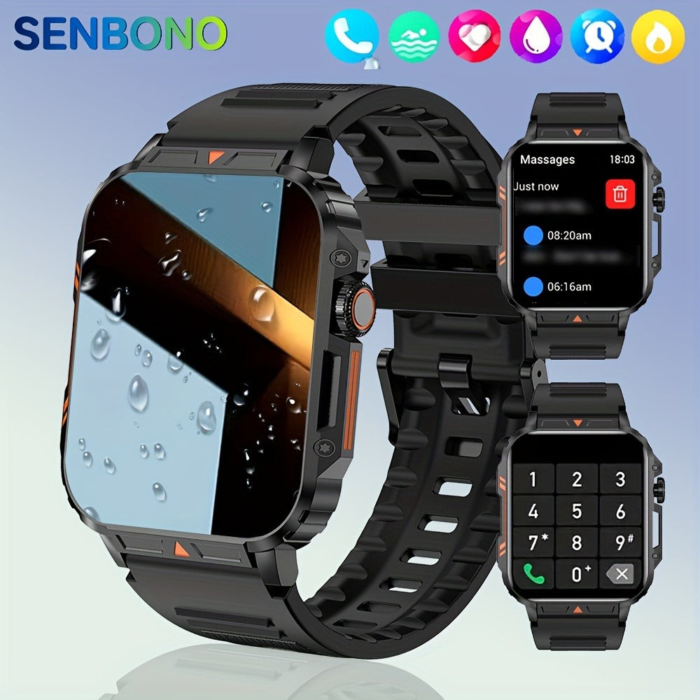 Smartwatch with Wireless Calling – SENBONO Men & Women – 1.95" HD Display, 100+ Sport Modes, IP68 Waterproof, Step & Calorie Tracker - product image 4