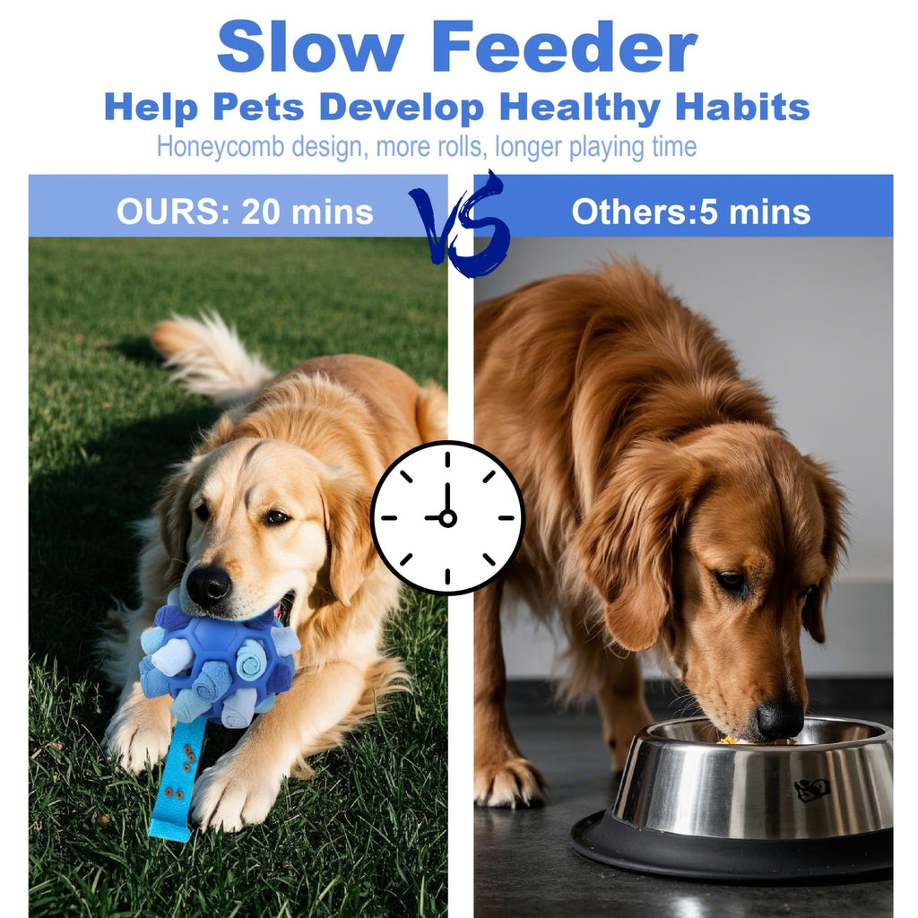 Snuffle Ball Dog Toy | Interactive Foraging Treat Dispenser & Slow Feeder Puzzle Toy for Small Medium Large Dogs, Snuffle Mat Ball for Mental Stimulation - product image 17