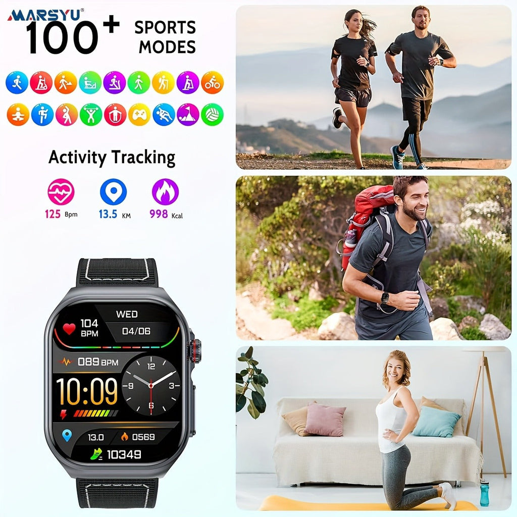Smartwatch 2.04" Display – Bluetooth 5.3 Calling – 530mAh Battery – NFC – Multi-Sport Modes – Voice Assistant – Menstrual & Weather Forecast – SOS – Magnetic - product image 9