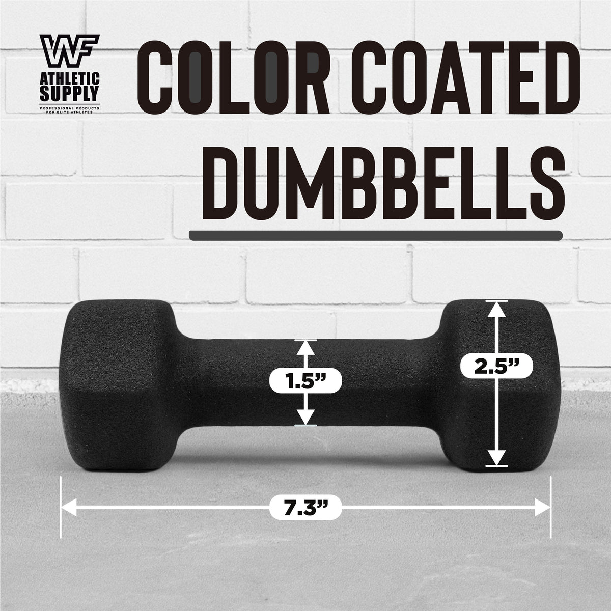 Neoprene Dumbbells Pair with Non-Slip Hex Shape | 2LB to 15LB Available in Yellow, Green, Red, Blue & Gray | Color-Coded Hand Weights for Women & Men, Strength - product image 15
