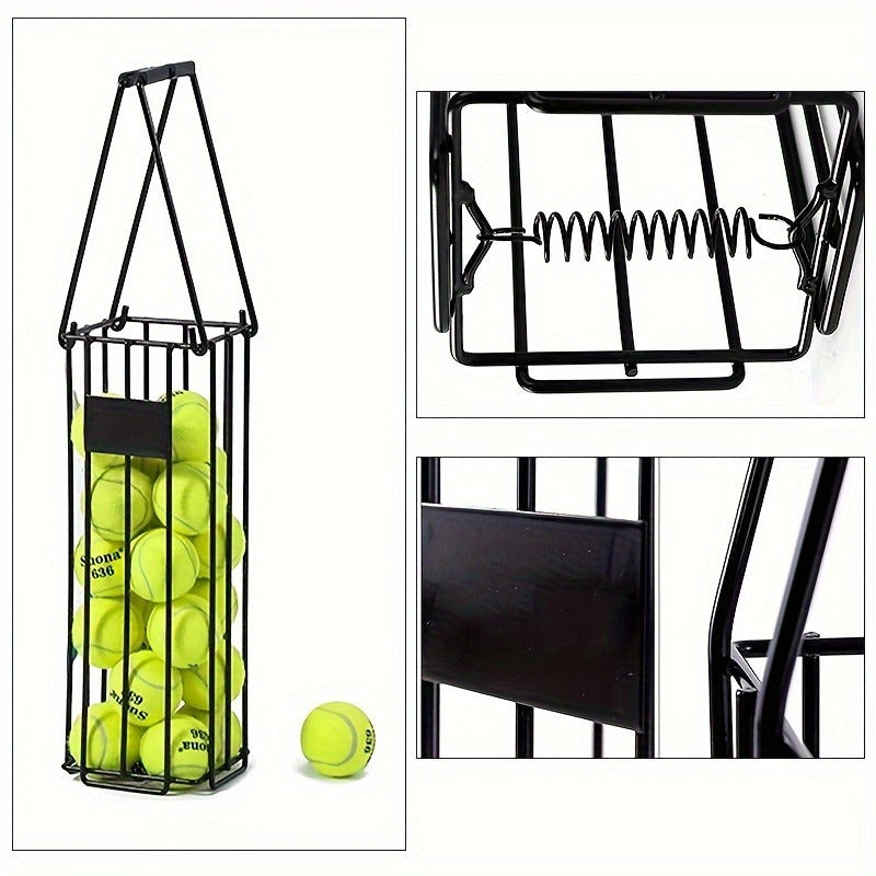Tennis Ball Picker Up Tube | Stainless Steel Quick-Release Portable Ball Retriever for Tennis Pickleball Training, No-Bend Ball Collector Hopper for Court Home - product image 5