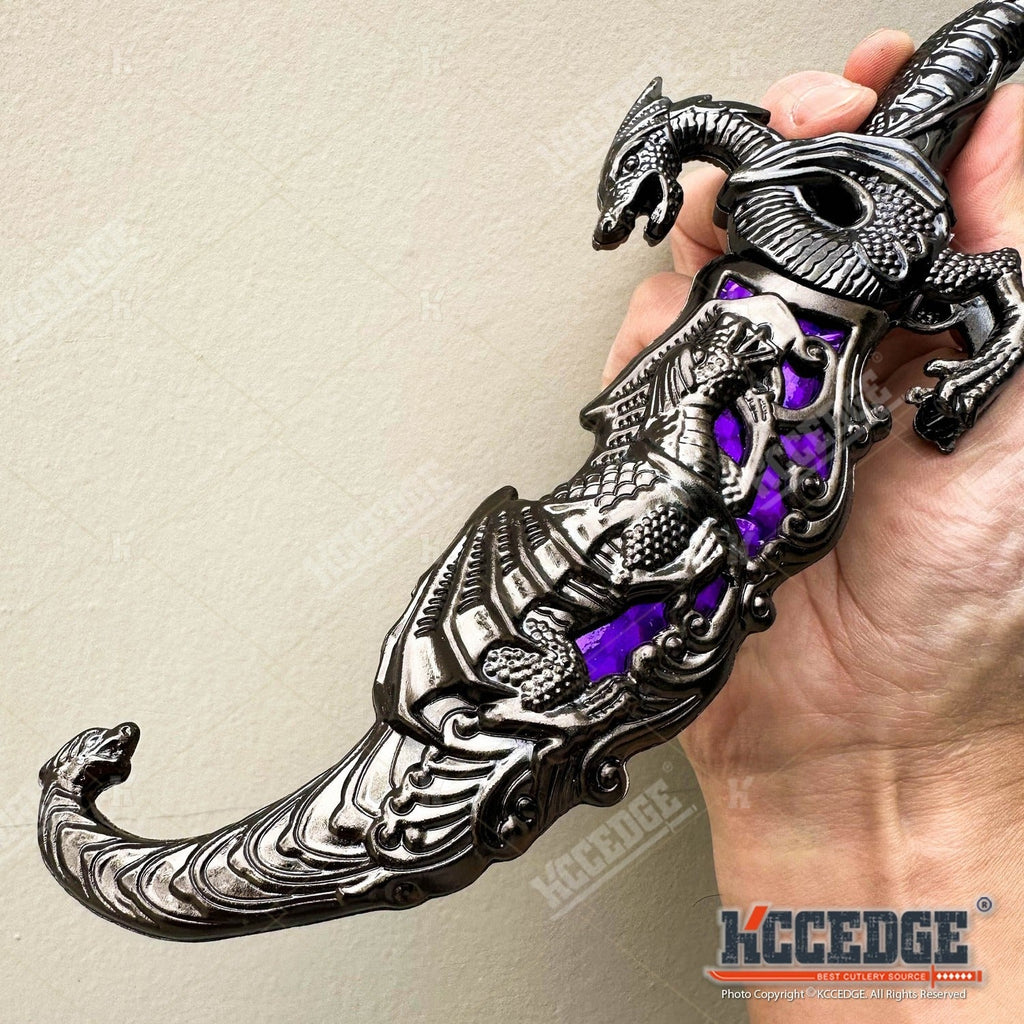 9" Dragon Cosplay Collectible Dagger, 440 Stainless Steel, Historical Replica for Display & Medieval Fair Props – Medieval Fantasy Fixed Blade Knife with - product image 5