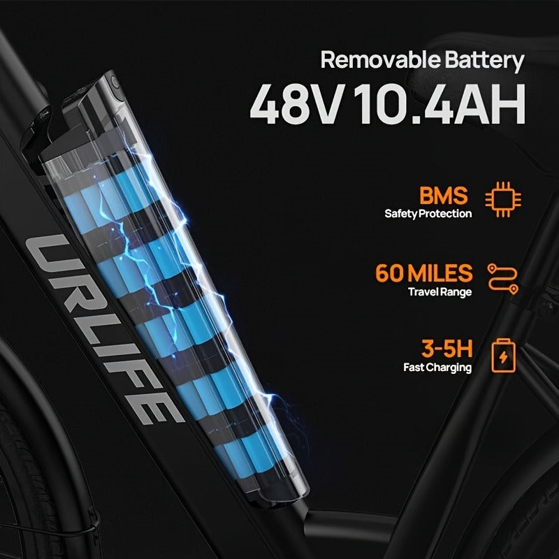 350W Motor, 48V 10.4Ah Battery, 60-Mile Range, Dual Shock Absorbers & LCD Display – Electric Mountain Bike 26" - product image 15
