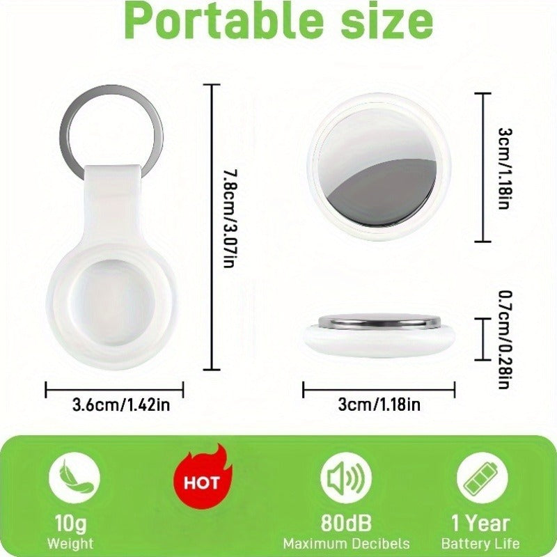 Wireless Smart Item Tracker Tags 2 Pack | Bluetooth Item Finder Compatible with Find My App (iOS), Replaceable Battery, Silicone Case Included, Lightweight - product image 6