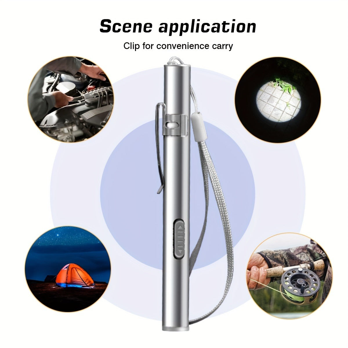 Tactical Pen Light 5 Pack USB Rechargeable 400 Lumen Mini LED Penlight Pocket Flashlight for Nurses Camping Outdoor EDC - product image 6