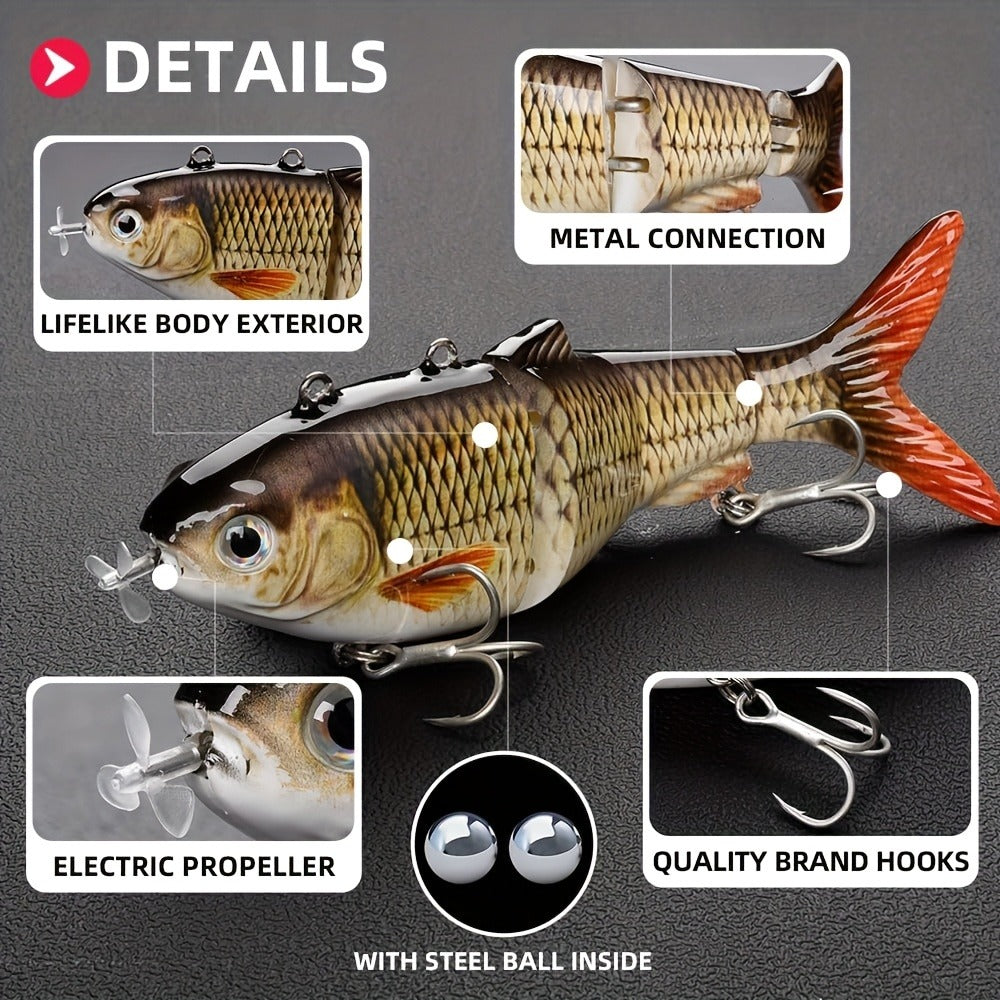 Multi-Jointed Wobbler Swimming Fishing Bait, Realistic Robot Fish Lure for Bass Pike Perch, Ice Fishing & Winter Fishing Gift for Men – Electric Robotic - product image 6