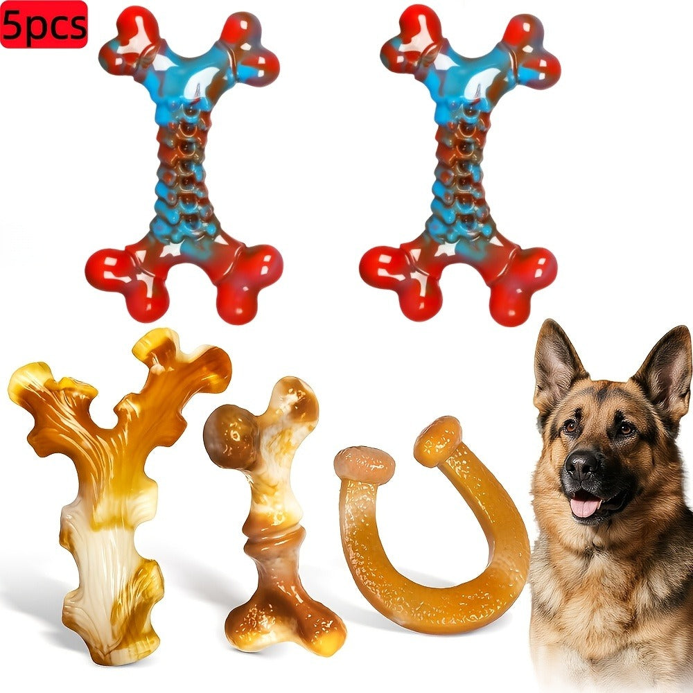 Dog Chew Toys for Aggressive Chewers – Indestructible Tough Dog Toys for Large Breed Dogs, Sturdy Heavy Duty Chew Toy Bundle 5 Pack, Long-Lasting Rubber Dog - product image 14