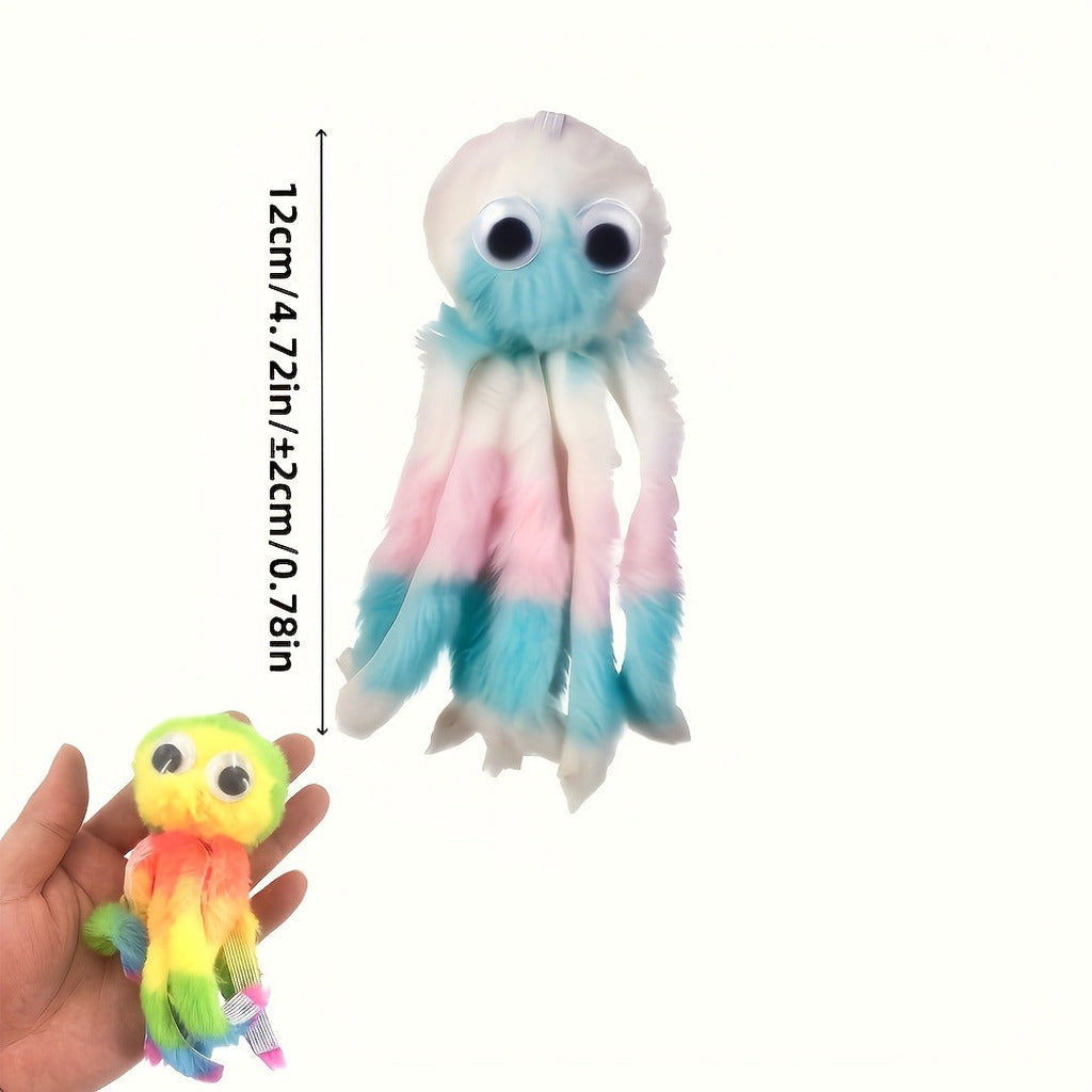 Cat Kick Toy Octopus 5-Pack – Cute Stuffed Chew & Kick Plush Toy for Indoor Cats, Teaser Wand Replacement Heads, Colorful Catnip-Style Interactive Cat Toy Set - product image 7