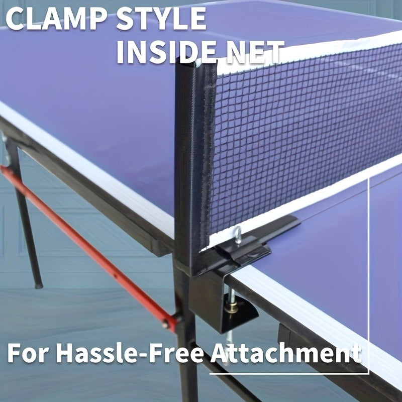 Regulation Size Table Tennis Table, Fold-Up Design with 4 Wheels for Easy Storage, Indoor Outdoor Use, Blue | Collapsible Ping Pong Table 8ft with Net, 2 - product image 6