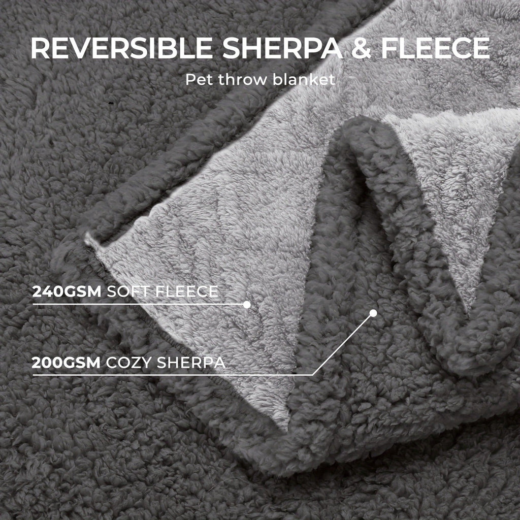 Reversible Sherpa Fleece Pet Throw Cover for Small Medium Large Dogs & Cats, 6 Sizes, 4 Colors – Liquid-Proof Dog Blanket for Sofa & Bed - product image 14