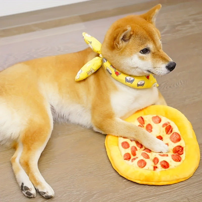 Plush Pepperoni Pizza & Donut Chew Toy for Dogs, Durable Soft Interactive Toy for All Breeds, Fun Food-Shaped Squeaky Dog Gift for Puppies & Adult Dogs - product image 10