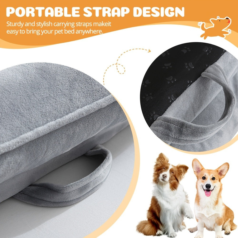 Orthopedic Dog Bed with Removable Washable Cover – High-Density Foam Dog Sofa Couch Bed, 4-Sided Bolster, Nonskid Bottom, Soft Flannel Lining, Available in M - product image 10