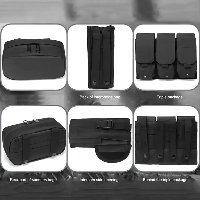 Tactical MOLLE Vest 6094 Adjustable Combat Chest Rig with Multi-Pocket System for Outdoor Hunting Training Airsoft CS Wargame Hiking Camping - product image 12