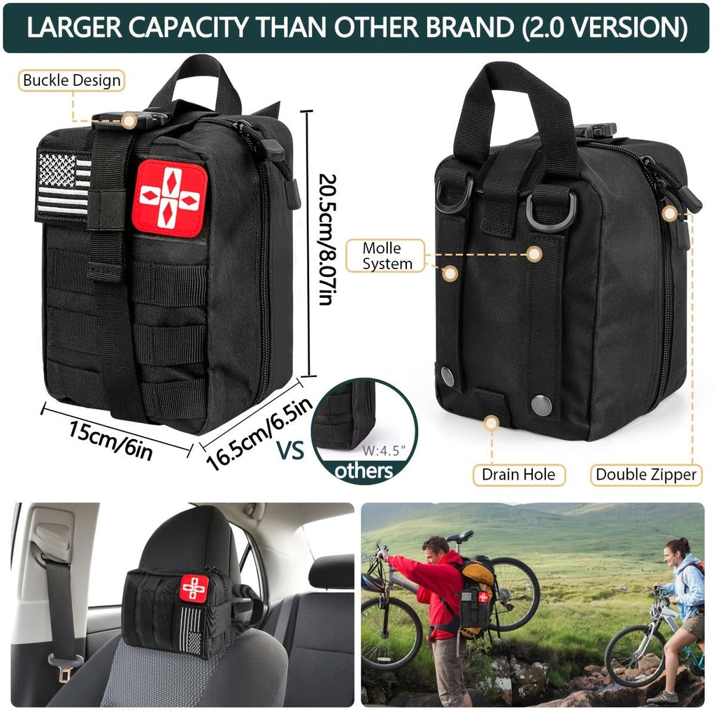 272-Piece Survival Gear Kit with Tactical Bag – Crossbody & Molle Bag Options – Emergency Survival Equipment with Fire Starter, First Aid & Outdoor Tools for - product image 7