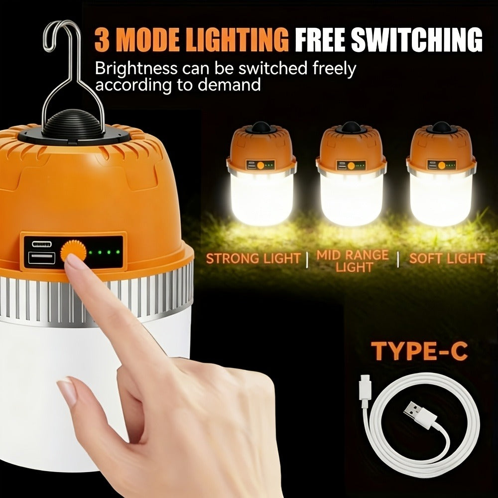 Rechargeable LED Camping Lantern with Power Bank USB Outdoor Hanging Tent Light Built-in Battery Emergency Lamp for Camping BBQ Hiking Patio Backpacking - product image 19