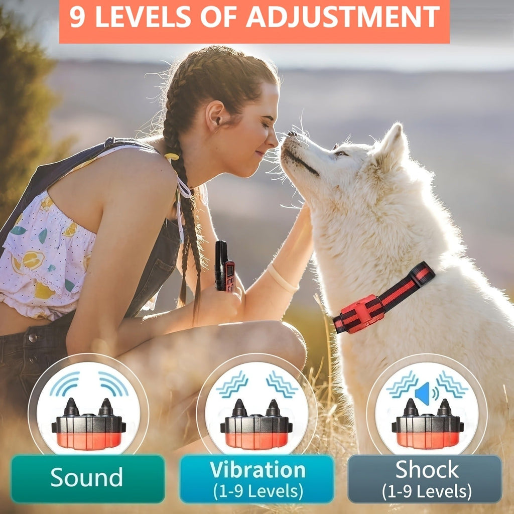 Rechargeable Dog Training Collar with Sound, Vibration & Shock Modes, 500m Range for Small Medium Large Dogs (Red & Black) – Bark Control Collar with Remote - product image 5