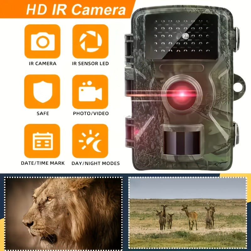 Trail Camera 1080P FHD – KLZO Wildlife Cam – 0.8s Trigger, Camouflage Hunting Camera with Night Vision, 32GB SD Card Compatible - product image 6