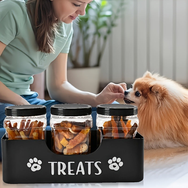 Airtight Pet Food Storage Container Set – 3pcs Plastic Jars with Lids, Farmhouse Style Snack Box for Dogs & Cats, Sturdy BPA-Free Treat Organizer, Kitchen - product image 5