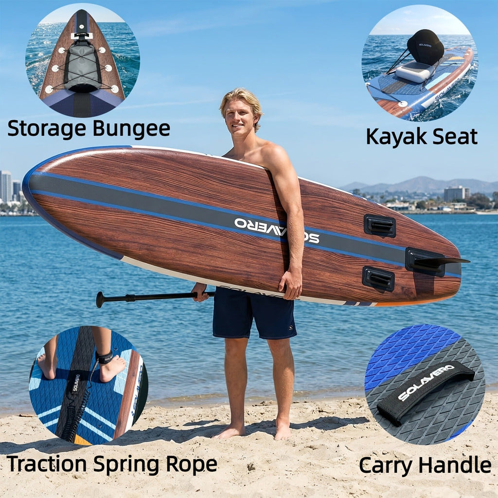 Stand Up Paddle Board Inflatable SUP 10'6" & 11'6" – Non-Slip EVA Deck, 180kg Capacity, All-in-One Accessories Kit with Pump, Adjustable Paddle, Ankle Leash - product image 9