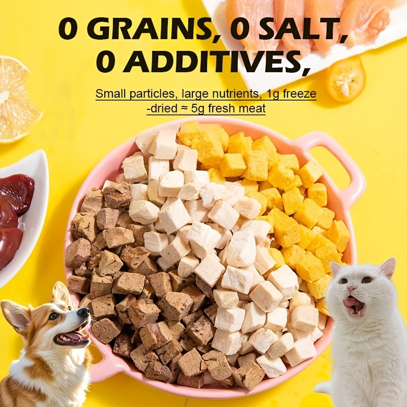 Freeze-Dried Dog Treats 150g Triple Combo – Beef Liver, Chicken & Egg Yolk Grain-Free High Protein Crunchy Bites for Small Dogs, Puppies, Poodles & Bichons - product image 6