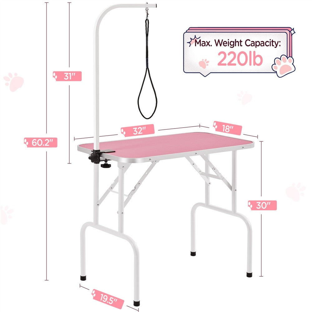 Non-Slip Waterproof Surface, Folding Legs, Sturdy Metal Frame, Professional Dog Cat Beauty Trimming Table for Home & Salon | Pet Grooming Table Collapsible - product image 10
