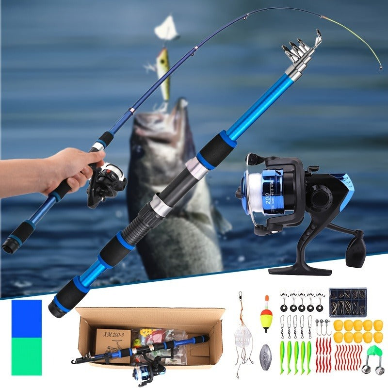 Fishing Rod and Reel Combo Complete Tackle Set with Line Soft Bait & Hooks Fast Action Freshwater Saltwater Fishing Kit for Beginners Adults for Everyday Use - product image 3