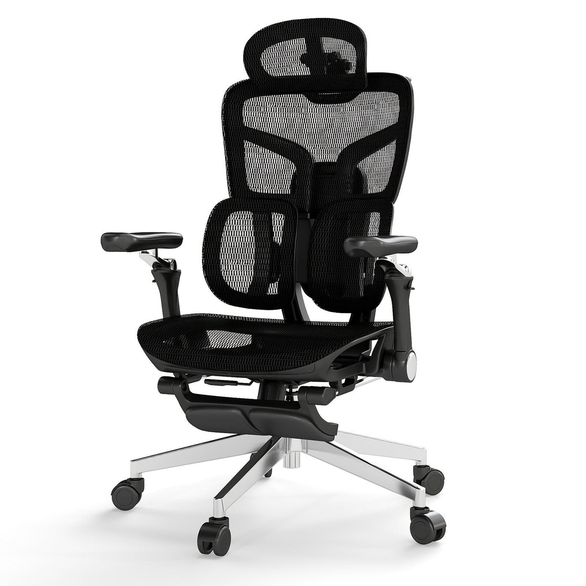Ergonomic Office Chair with Footrest & 6D Armrests | High Back Lumbar Support Swivel Desk Chair for Home Office
