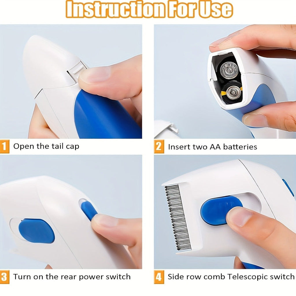 Gentle Hair Removal with Sturdy Stainless Steel Teeth, Comfortable Non-Slip Handle, Reduces Shedding for All Coat Types – Pet Brush 2-in-1 Deshedding - product image 7