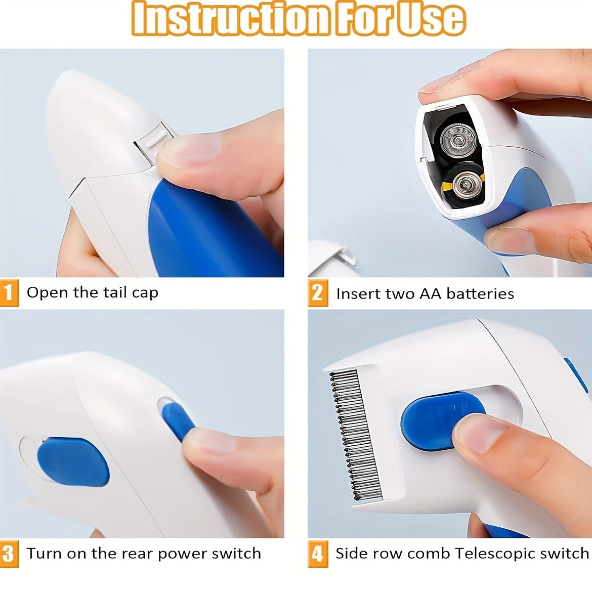 Gentle Hair Removal with Sturdy Stainless Steel Teeth, Comfortable Non-Slip Handle, Reduces Shedding for All Coat Types – Pet Brush 2-in-1 Deshedding - product image 7