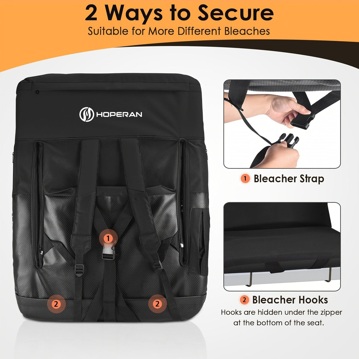 Heated Stadium Seat with Massage | 3-Level Heat & 6 Modes