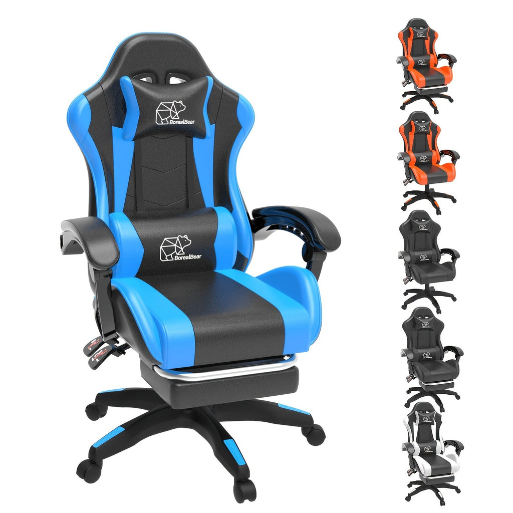 Ergonomic Reclining Computer Chair 360° Swivel Adjustable Height – Gaming Chair with Footrest & Lumbar Support