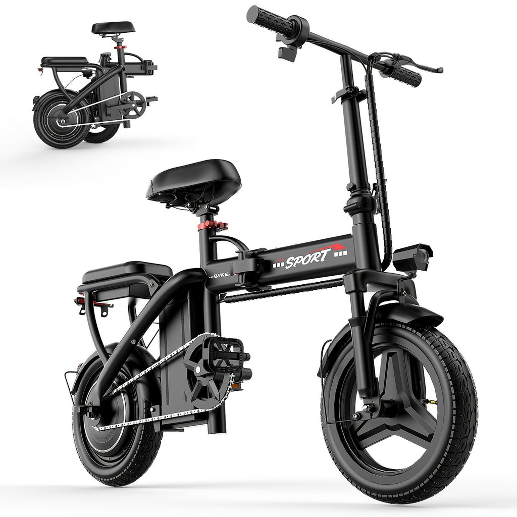 Commuter Electric Bike 14 Inch Folding E-Bike 650W Peak Motor 48V 10Ah Battery 25MPH 25-Mile Range Featherlight Mini Electric Bicycle for Adults - product image 6