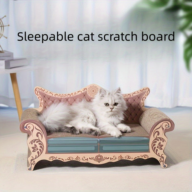 Cat Scratching Board Sofa – Chaise Longue Cat Bed with Anti-Scratch Protection – L-Shaped Vertical Scratcher, Wear-Resistant & Non-Shedding, Large Cat Furniture - product image 5