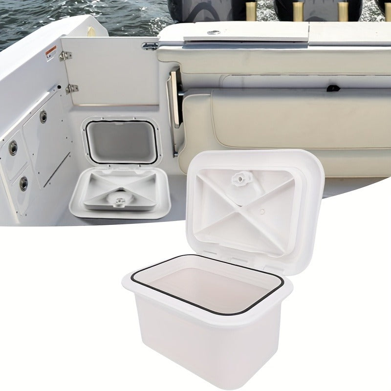 Waterproof Marine Storage Box | Sealed Lid Embedded Storage Container for Bait, Fishing Gear & Tools | ABS Flush Mount Boat Console Organizer 14.76” x 10.63” x - product image 7
