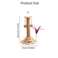 Cat Scratching Post Sisal Vertical Scratcher | Solid Wood Base, Wear-Resistant Rope, Multiple Styles: Standard, Mushroom & Dolphin Shapes, Sizes S/M/L, Cat - product image 12