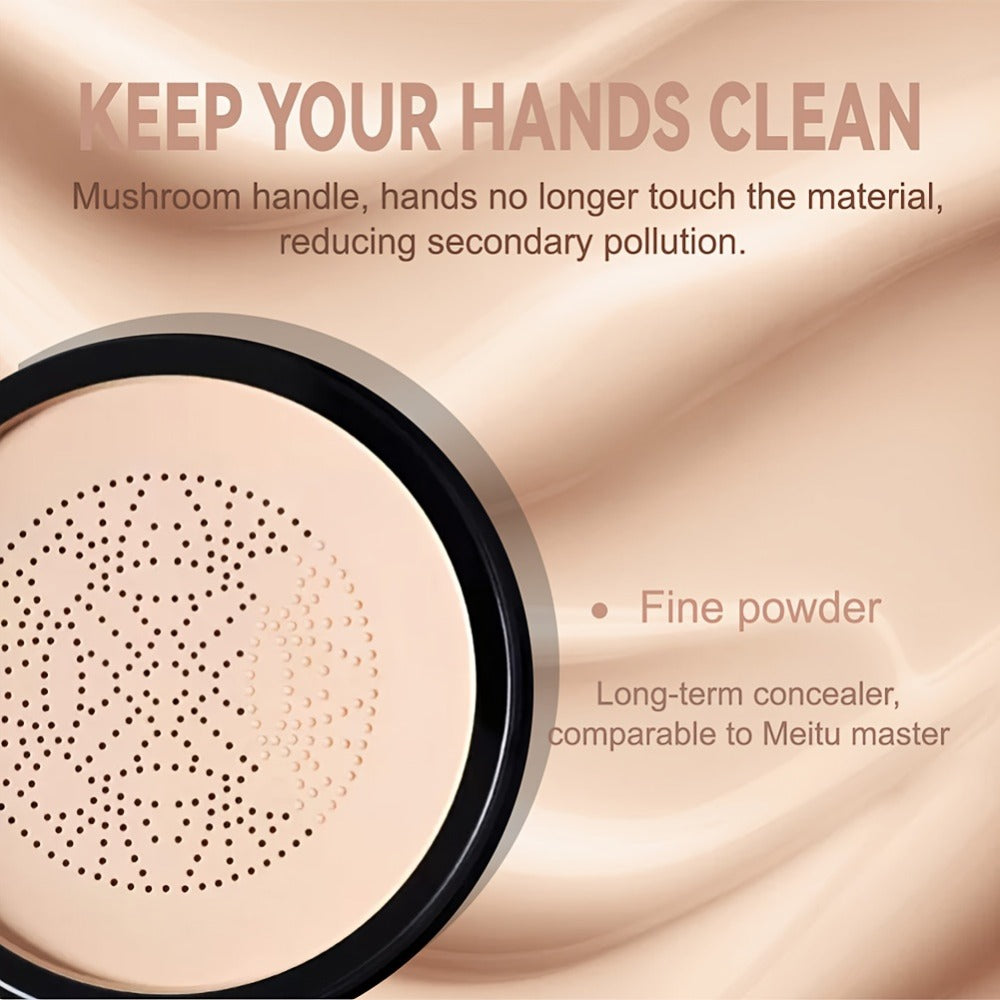 Air Cushion Foundation Full Coverage Moisturizing Lightweight Long-Wear Dewy Radiant Finish with Mushroom Sponge Applicator Buildable Coverage for All Skin Types Ivory White Natura - product image 10