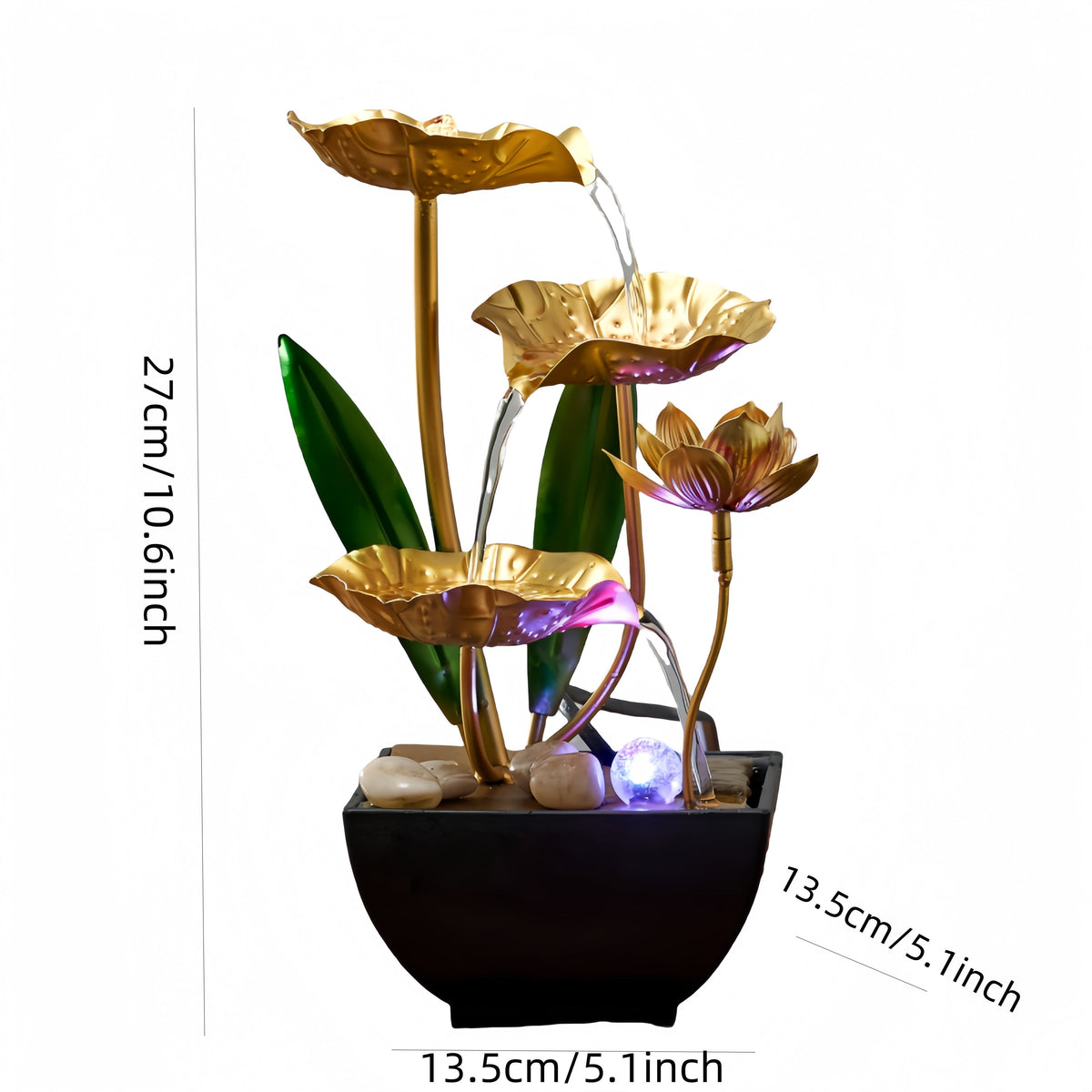 Indoor Tabletop Fountain Desktop Water Feature, Small Relaxing Flowing Water Fountain for Living Room, Bedroom, Office & Spa, Calming Zen Decor & Unique Housewarming Gift - product image 13