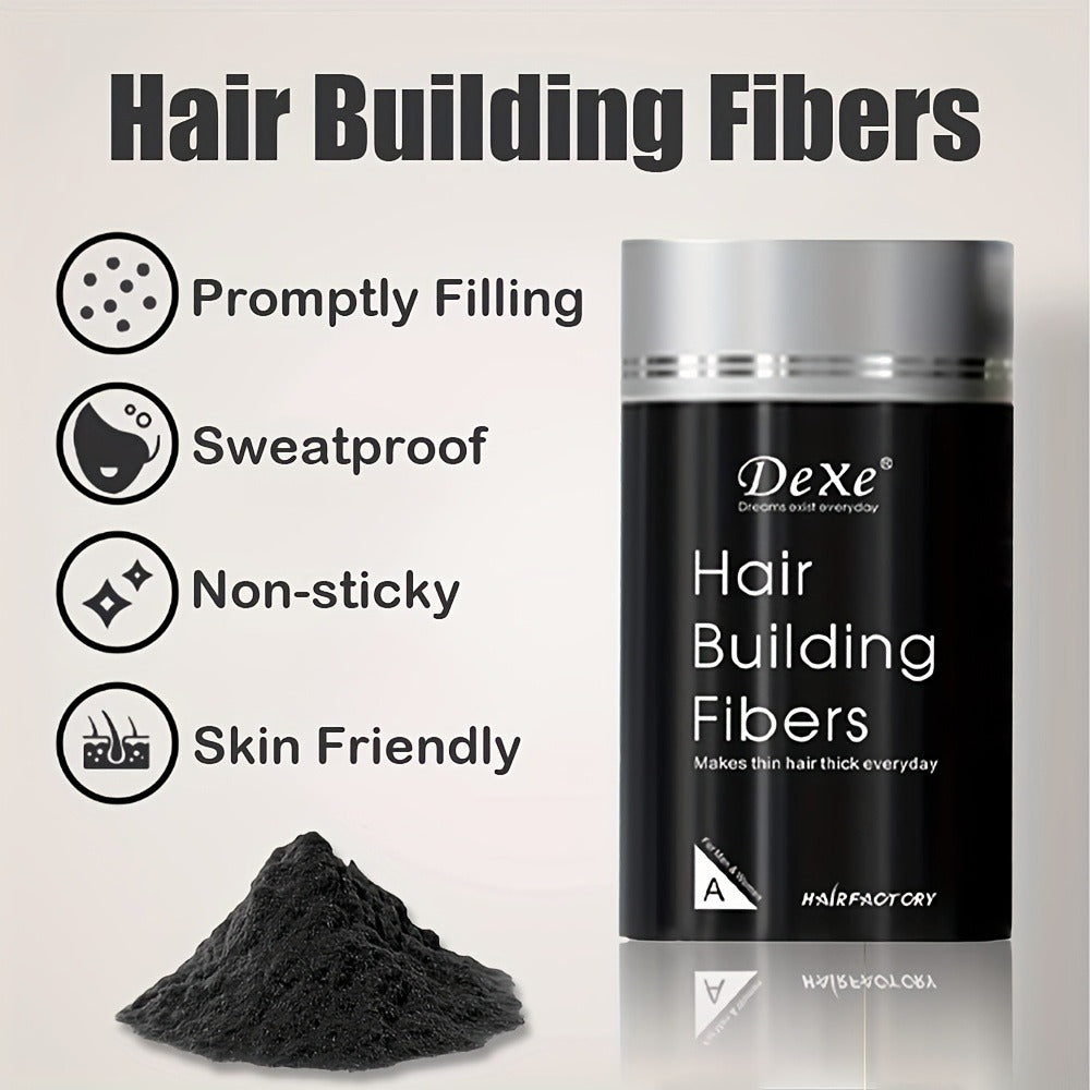 DeXe Hair Fiber Powder 2pcs x 22g — Natural Fine Thickening Fibers for Thinning Hair & Bald Spot Coverage, 1-Second Adhesion, Unisex for Men & Women, Black & Dark Brown - product image 11