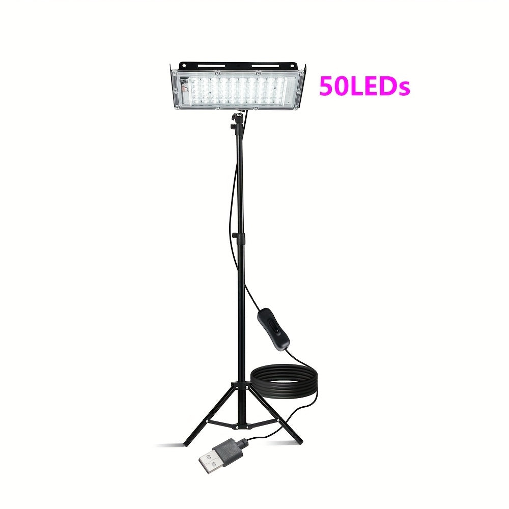 LED Work Light USB Powered 6000K Super Bright – Adjustable Height & Angle Bracket Lamp for Construction Site, Workshop, Office, Barn & Market – 50, 96 or 144 LEDs DC 5V Portable Jo - product image 11