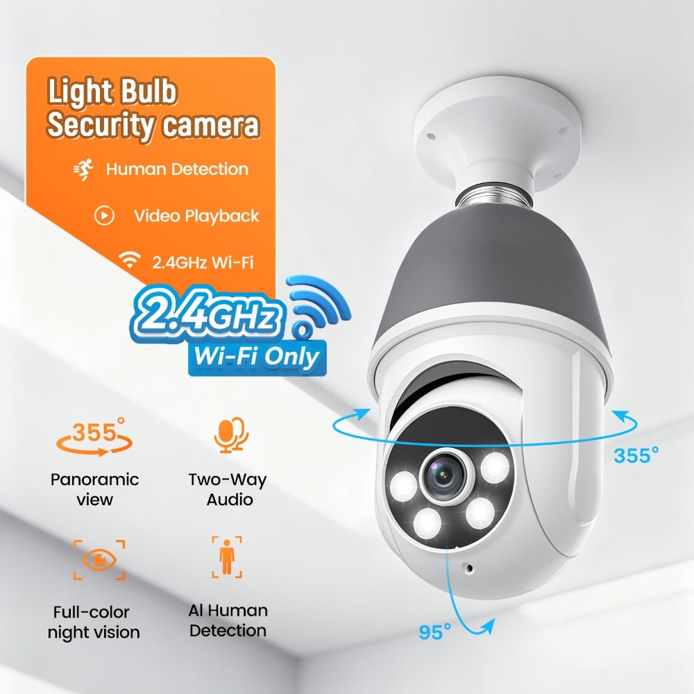 AI Auto Tracking Security Camera 360° Panoramic 1920P | Infrared Night Vision Two-Way Audio 2.4GHz USB Charging | Wireless Indoor Surveillance Camera Human Motion Detection - product image 3