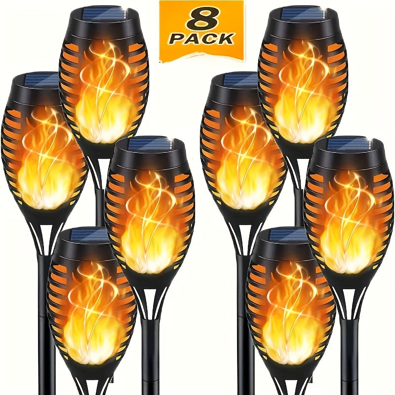 16-8pcs Solar Torch Lights With Smart Light Control, Upgraded Solar Torches Featuring Flashing Flames, Suitable For Garden Lawn Decoration, Solar Outdoor Lights - product image 3