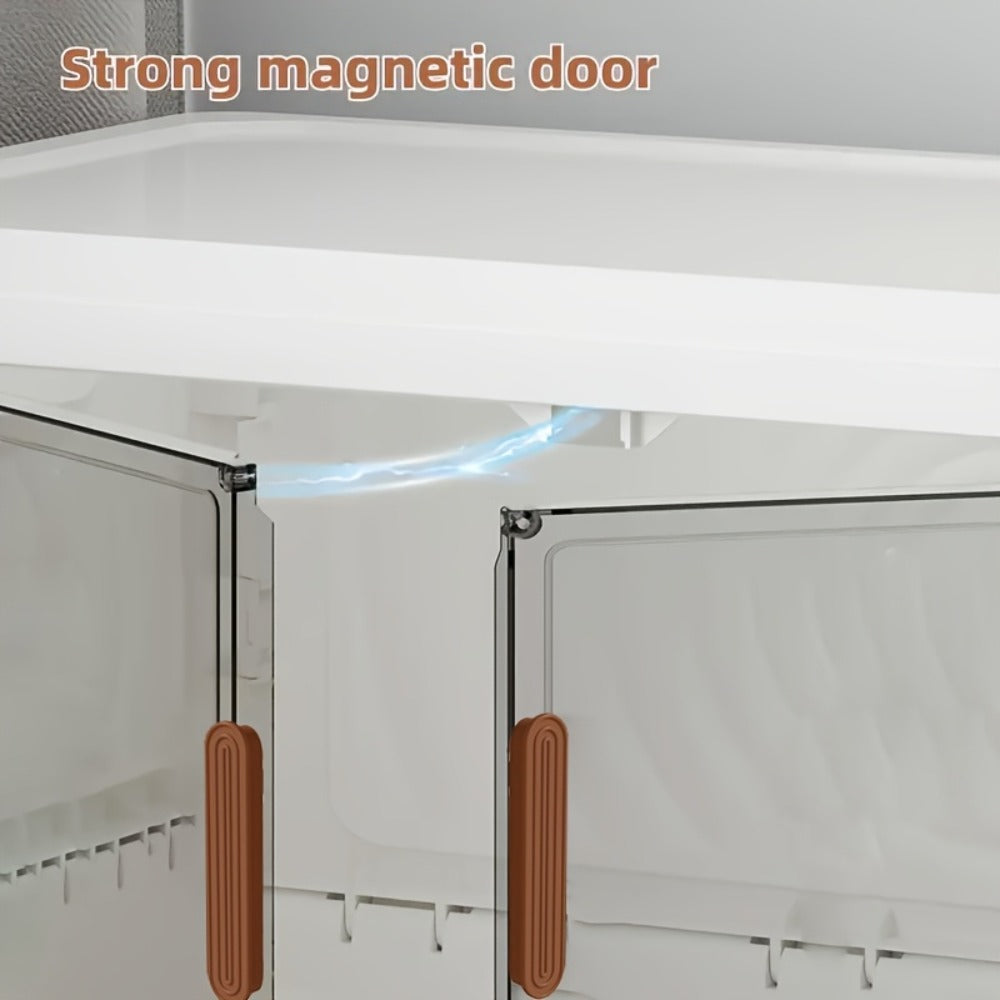 Foldable Storage Cabinet with Door – Multi-Layer Stackable Storage Box for Shoes, Clothes & Books | Large Closet Organizer for Bedroom, Bathroom, Kitchen, Office & Wardrobe - product image 16