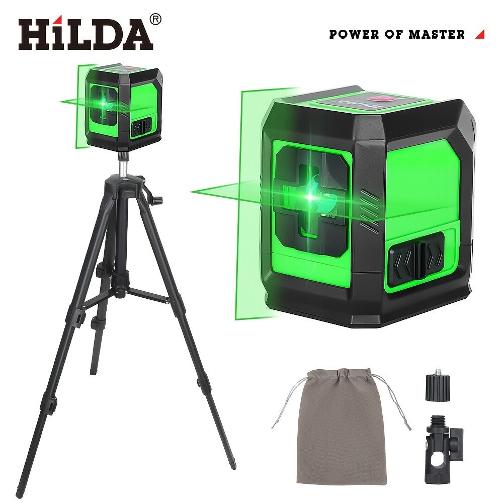Green Laser Level Self Leveling Cross Line Horizontal Vertical Green Beam Laser with 39 Inch Adjustable Tripod Rotating Head for Home Decoration Construction Tiling Alignment - product image