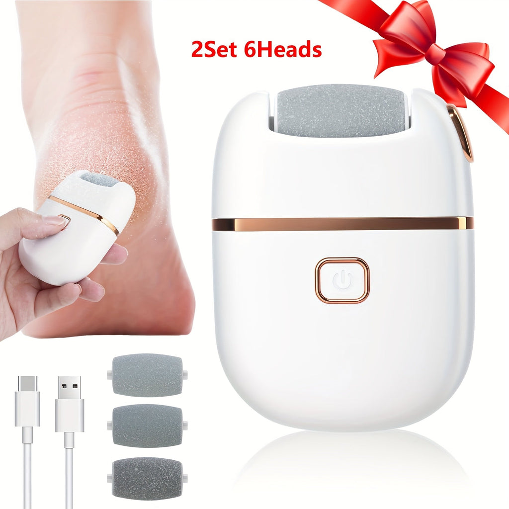 Electric Callus Remover Rechargeable Foot Grinder with 3 Replacement Heads 2 Speed Settings IPX5 Waterproof USB Charging Portable Pedicure Tool for Cracked Heels Dead Skin Women Me - product image 17