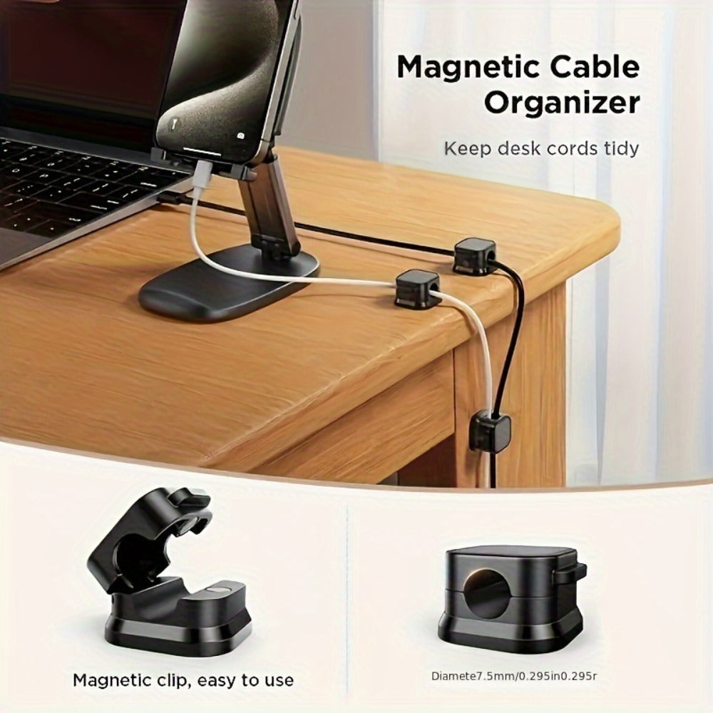 Magnetic Cable Organizer Clips 16 Pack Self-Adhesive No-Drill Cable Management Holder for Desk Wall Home Office Adjustable Wire Cord Organizer Set - product image 9