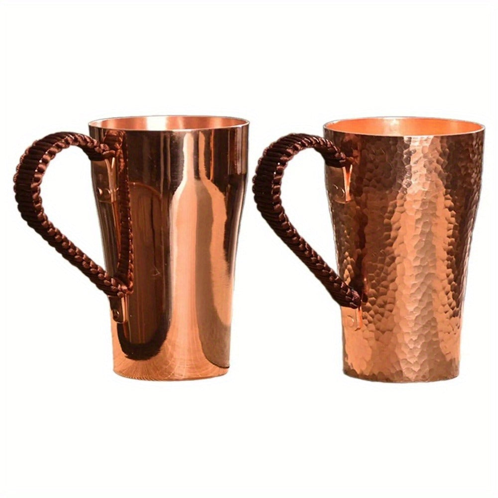Hammered Copper Coffee Mug 13.53 Oz – Handmade Rustic Artisan Copper Cup for Coffee, Tea, Water & Milk – Hot & Cold Beverages – Unique Gift for Home, Wedding, Housewarming & Birthd - product image 2