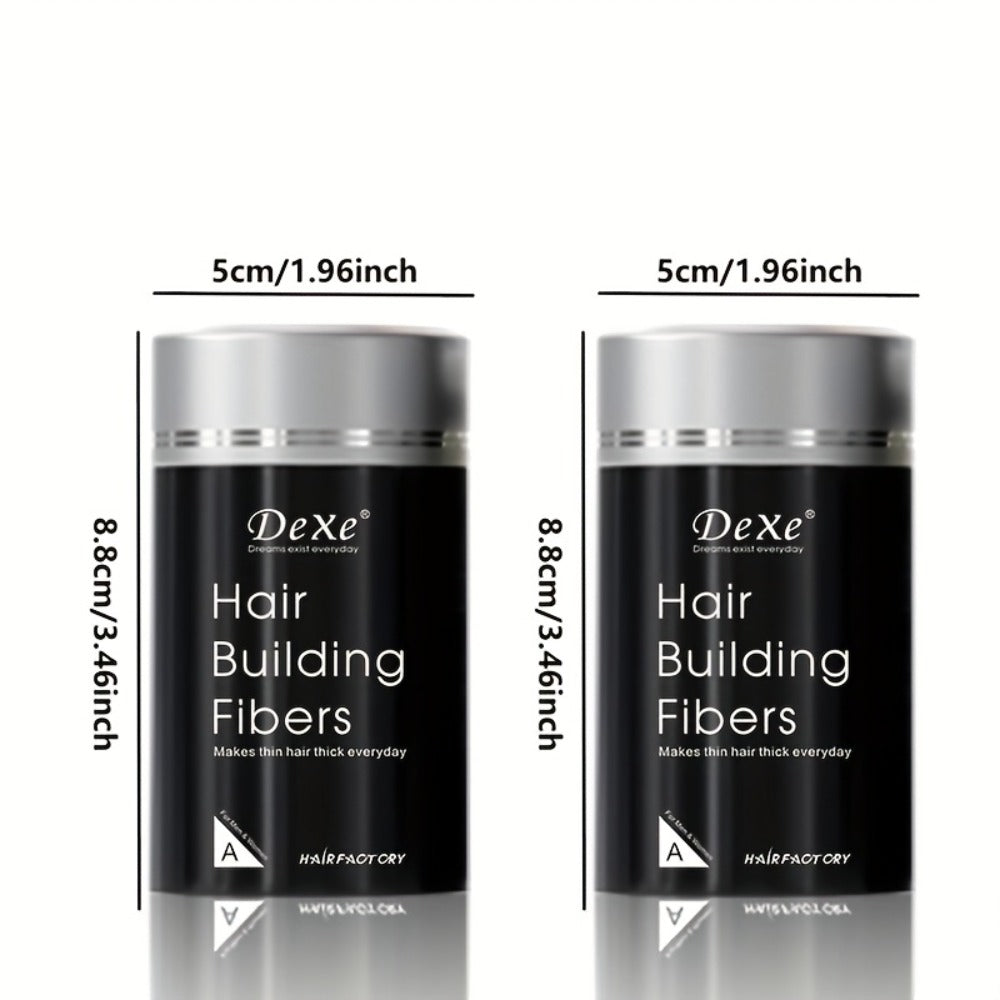 DeXe Hair Fiber Powder 2pcs x 22g — Natural Fine Thickening Fibers for Thinning Hair & Bald Spot Coverage, 1-Second Adhesion, Unisex for Men & Women, Black & Dark Brown - product image 6