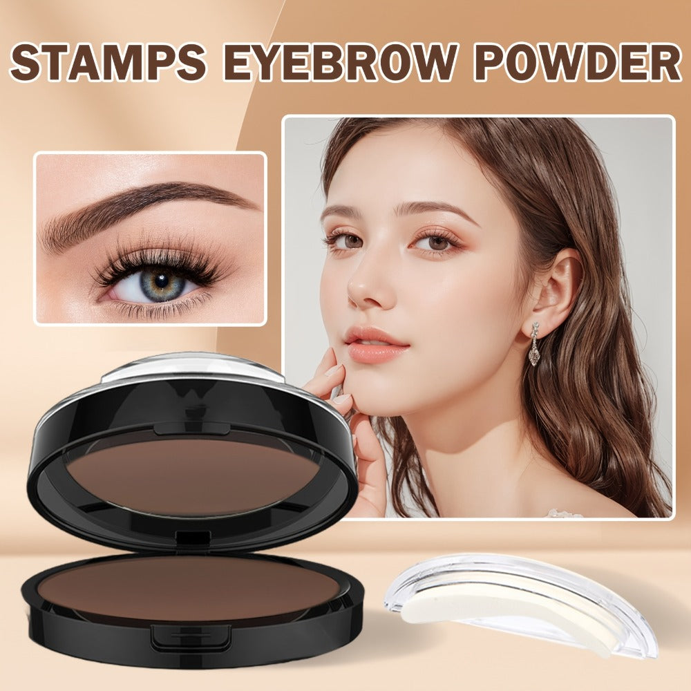 Waterproof Eyebrow Stamp Powder Kit Natural Arched Brow Shaping Long-Lasting Makeup for Women – Beginner Friendly Works on Dry & Oily Skin – Grey, Light Brown, Dark Brown Shades - product image 2